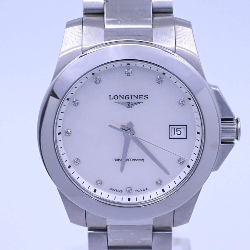Longines Conquest medium L3.377.4 caja 34 mm dial madre perla y brillantes, en excelente condición. Longines Conquest medium L3.377.4 caja 34 mm dial madre perla y brillantes, en excelente condición.