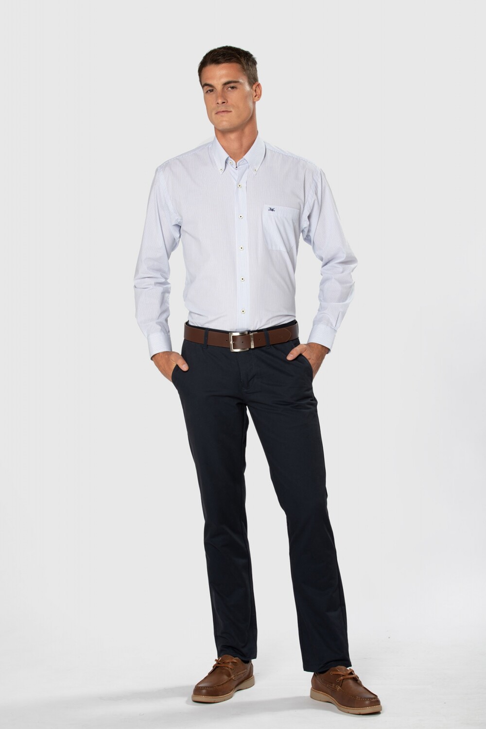 PANTALÓN CLÁSICO GABARDINA Azul