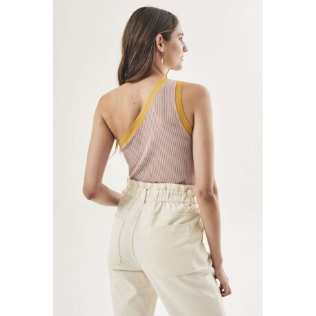 Top Color Block Tejido Lila