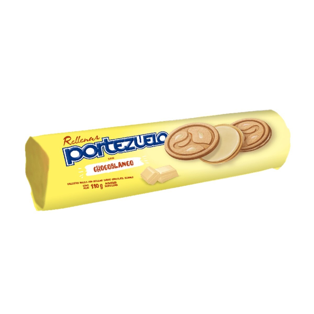 GALLETA RELLENA PORTEZUELO 110G CHOCO BLANCO 