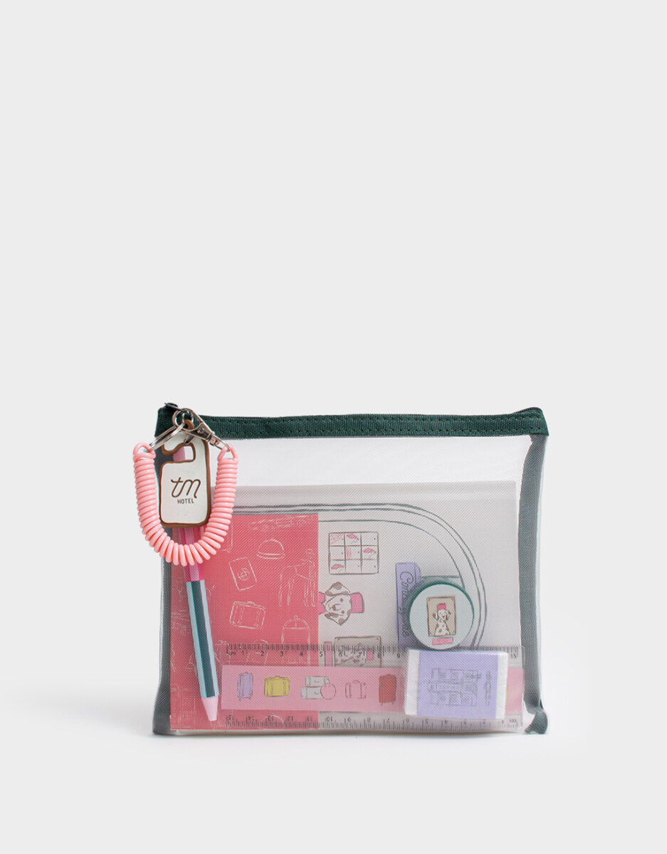 Set De Librería En Estuche De Mesh 