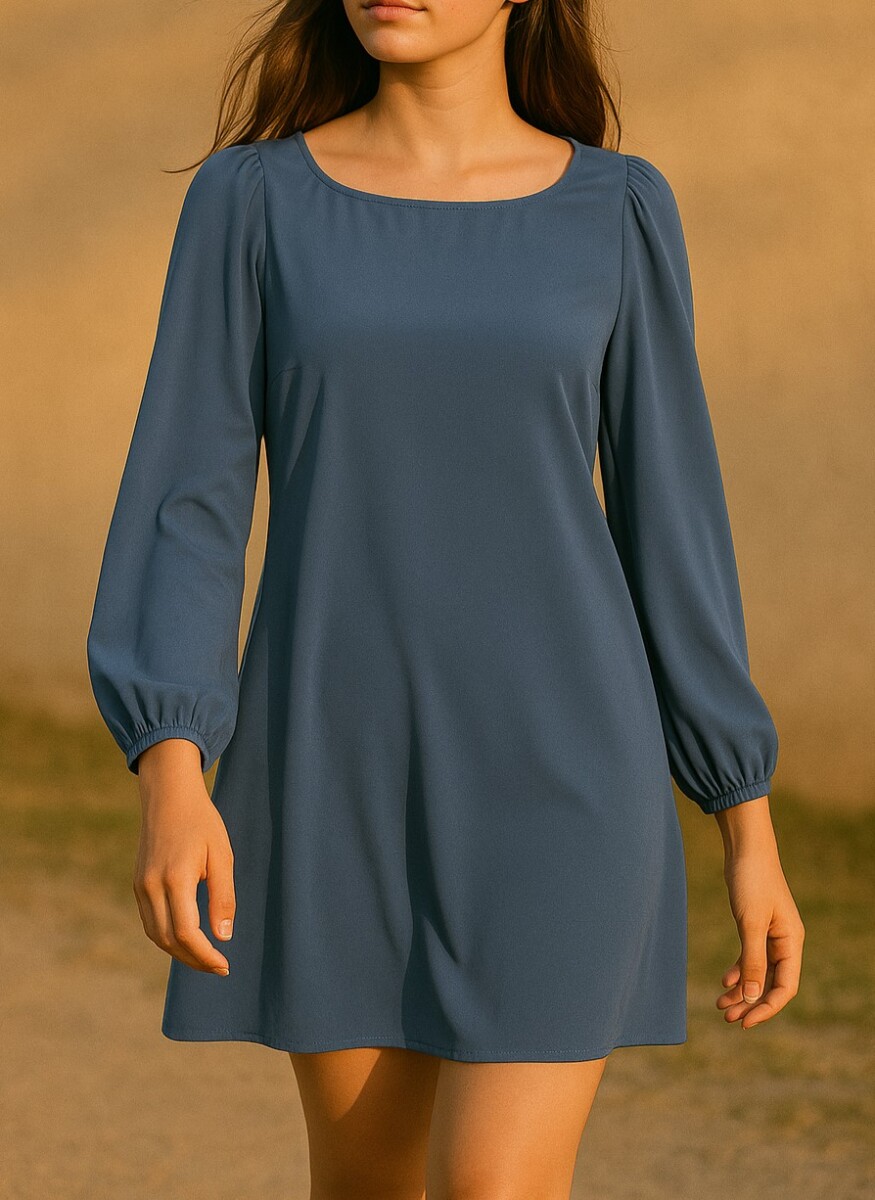 Vestido Bouquet - Azul 