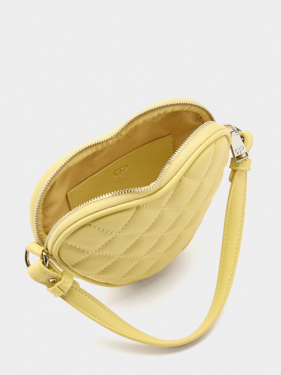 Mini Bolso De Mano Corazón amarillo