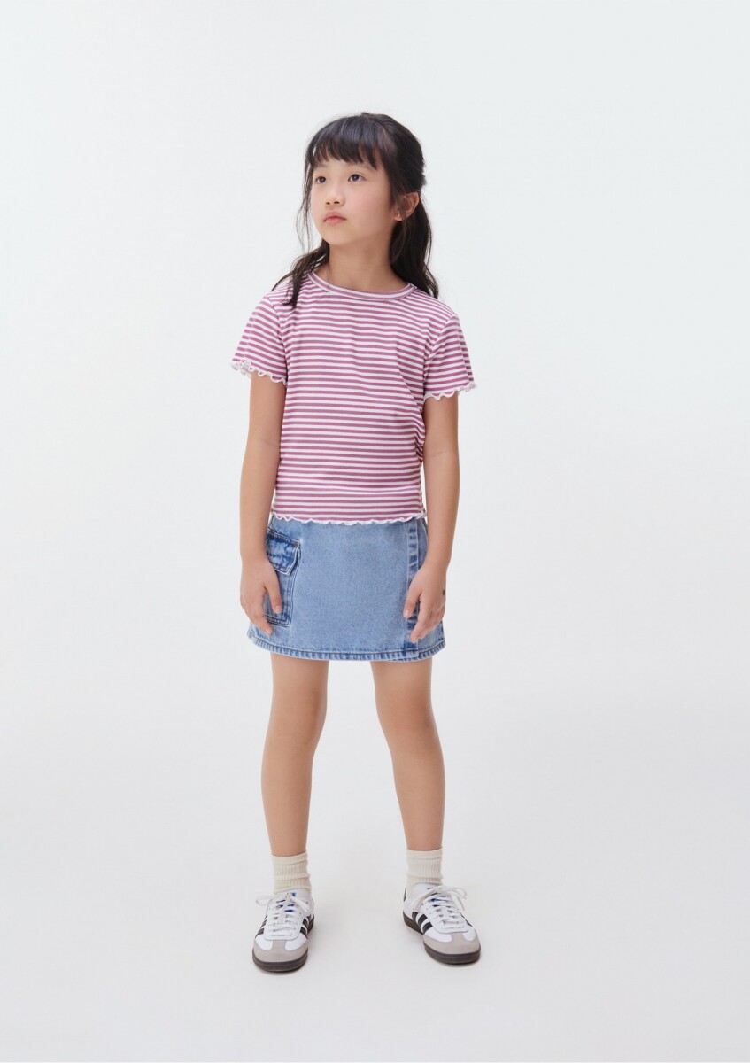 BLUSA MM FEM - ROSA/GRAFITO 