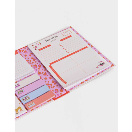 Set De Notas Adhesivas Con Lapicera Combinacion Multicolor