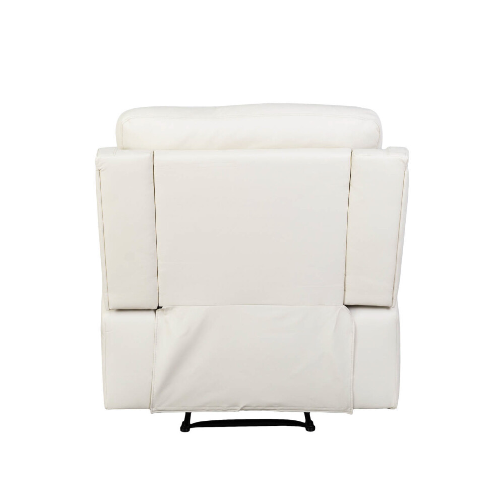 RECLINER 1 CUERPO SIMIL-CUERO NATURAL-BEIGE LEXUS CREMA