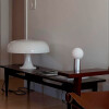 Lampara de mesa retro Mushroom blanco