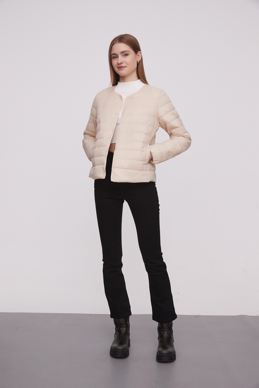 Campera Sicora Beige Claro