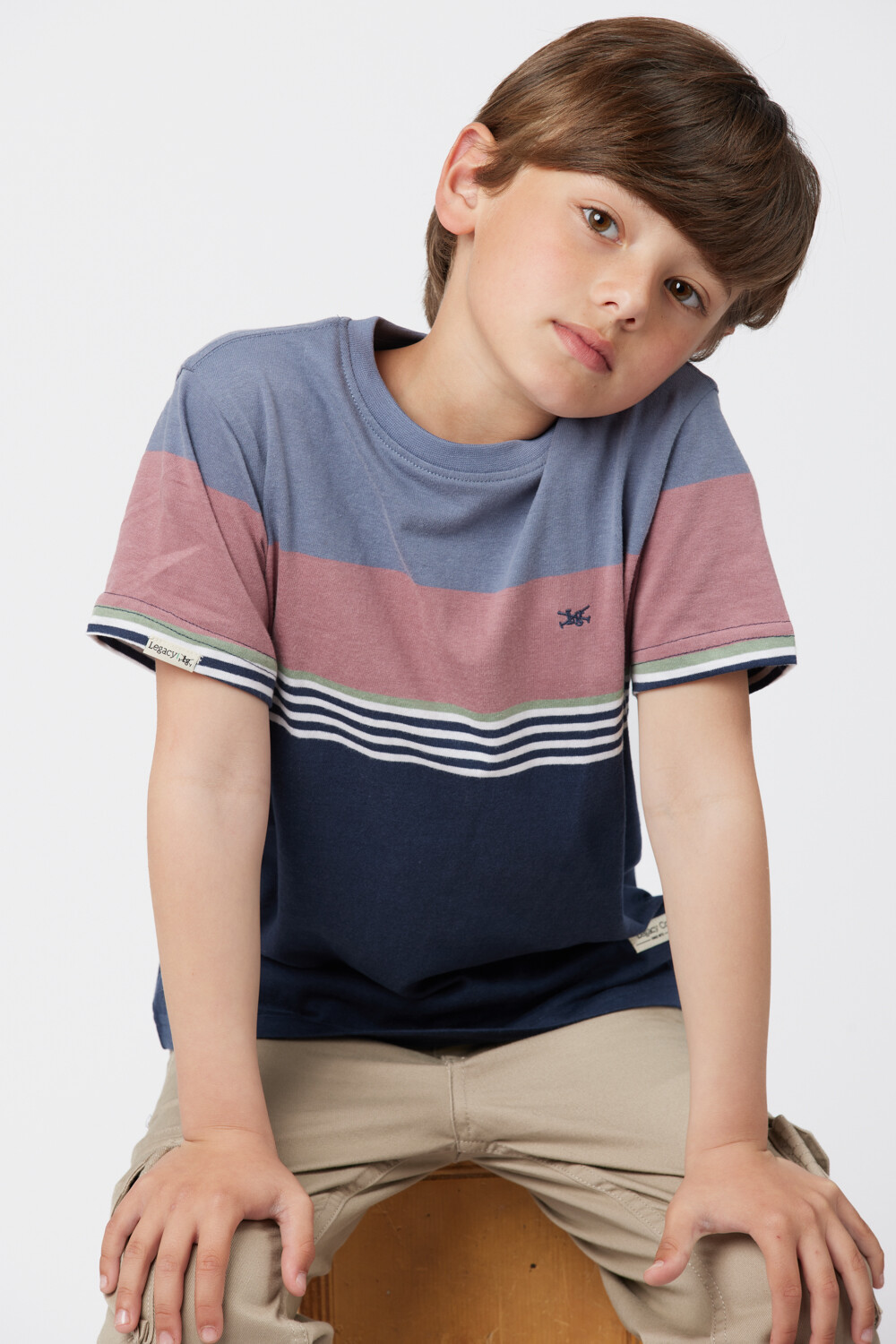 REMERA RAYADA Azul
