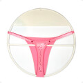 Tanga Colaless Ajustable De Encaje Trasero Fucsia