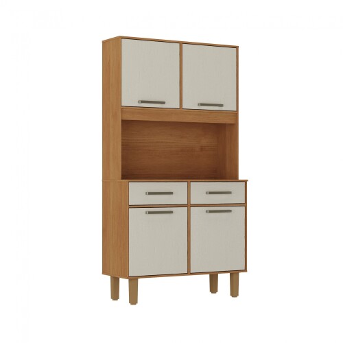 Kit mueble de cocina Pop Plus 4 puertas 2 cajones Cinamomo/Arena