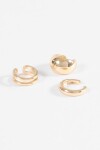 Set earcuff triple bold dorado