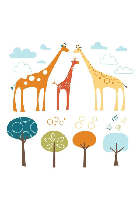 Vinilos De Pared Diseño Girafas 0
