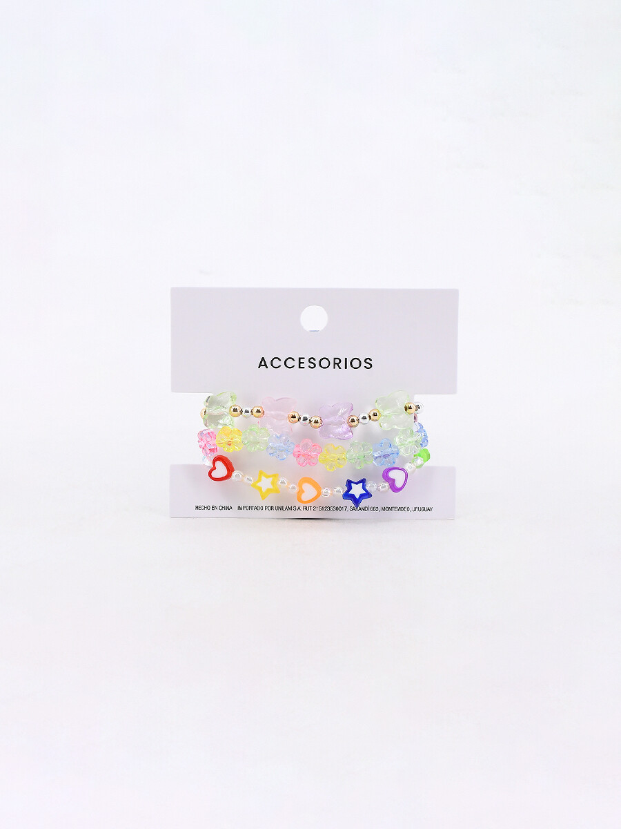PULSERA SET X 3 - MULTICOLOR 