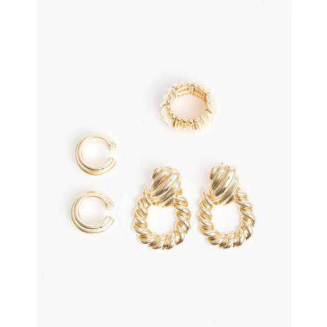 Bijouterie Set Vintage Combinacion Bicolor