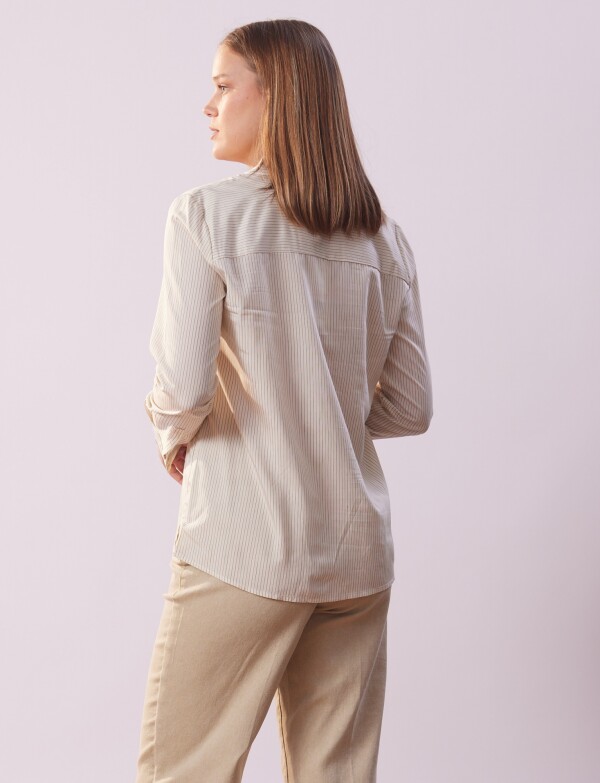 Camisa Lineas BEIGE/MULTI