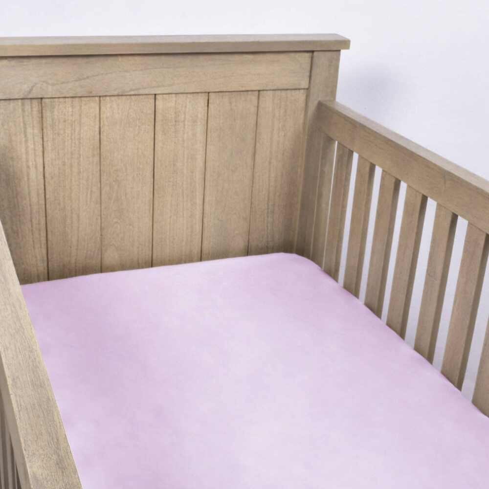 Sábana ajustable para cuna Rosa