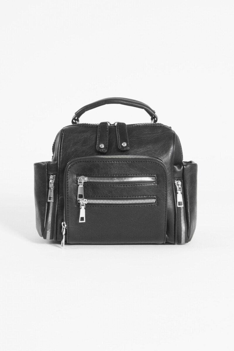 Mochila bandolera con bolsillo negro