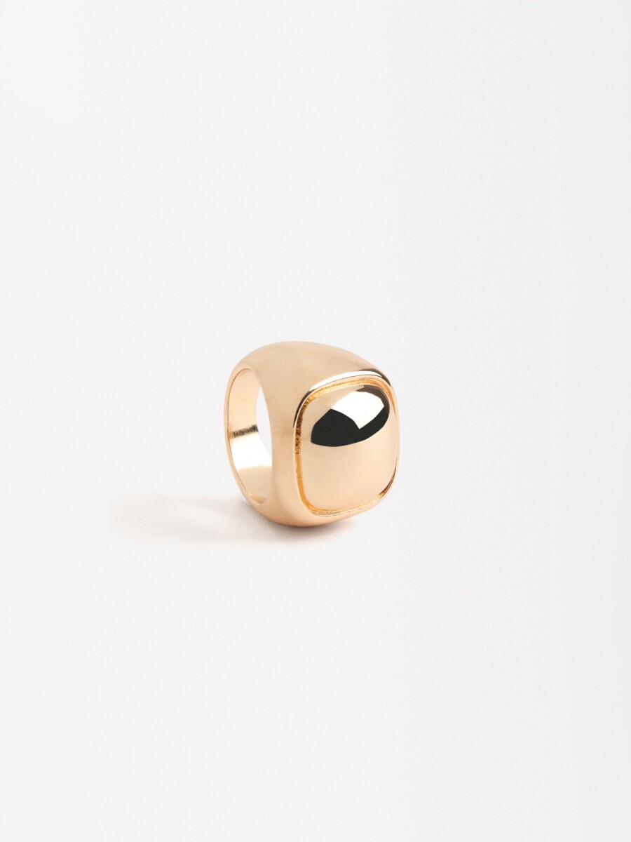 Anillo Maxi Cuadrado dorado