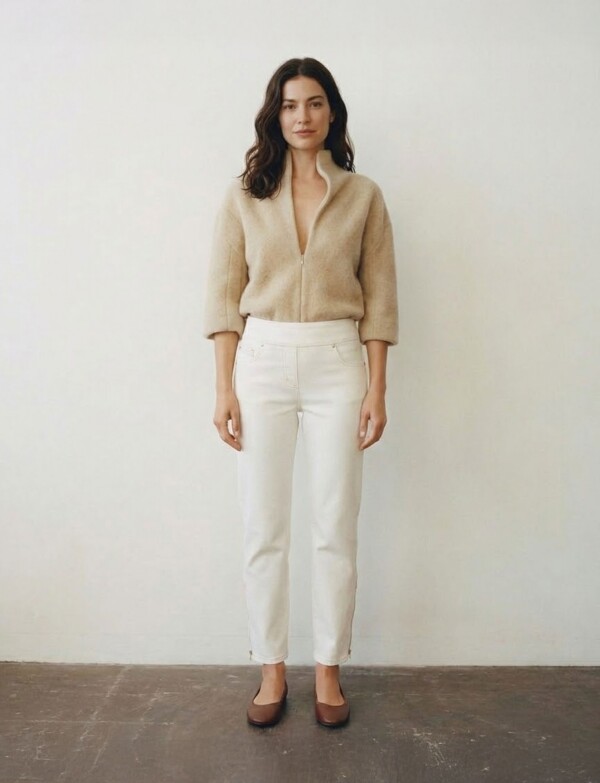 Jegging Cierre BEIGE CLARO