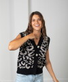 Chaleco Print negro