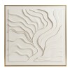 CUADRO C/DET DORADO Y RELIEVE 90X90CM Unica