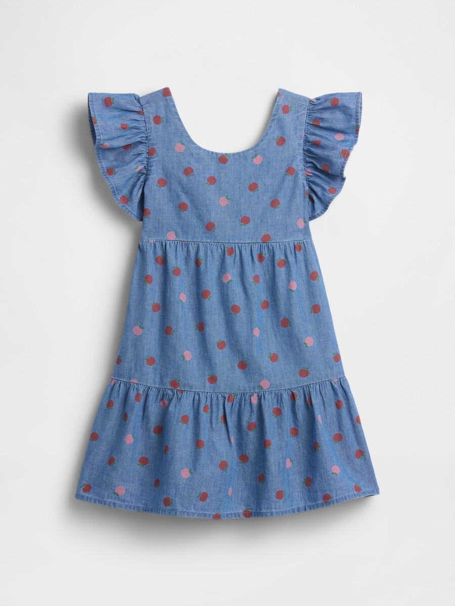 V-SL TIER DRESS - CHAMBRAY 042 