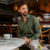 Camisa de lino Verde