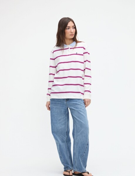 Remera polo Danica Off white