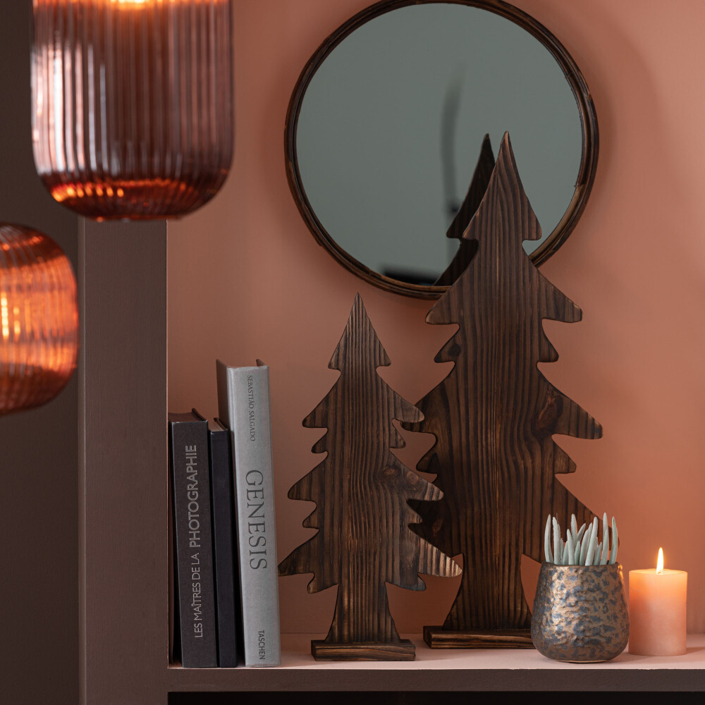 ÁRBOL NAVIDAD DECORATIVO SMALL MADERA MARRON