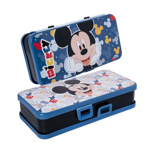 Cartuchera Plástica Mickey con 2 Compartimientos U