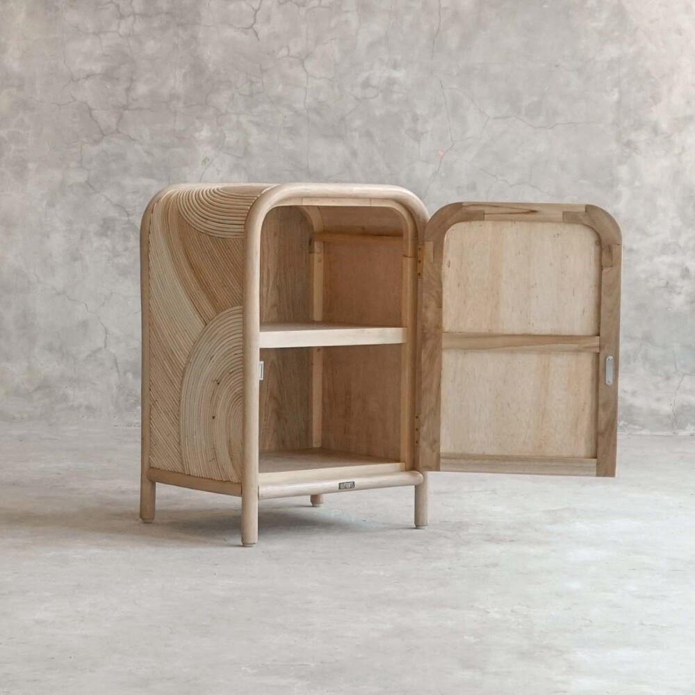 MESA DE LUZ RATTAN-Y-MADERA NATURAL-BEIGE TORONTO