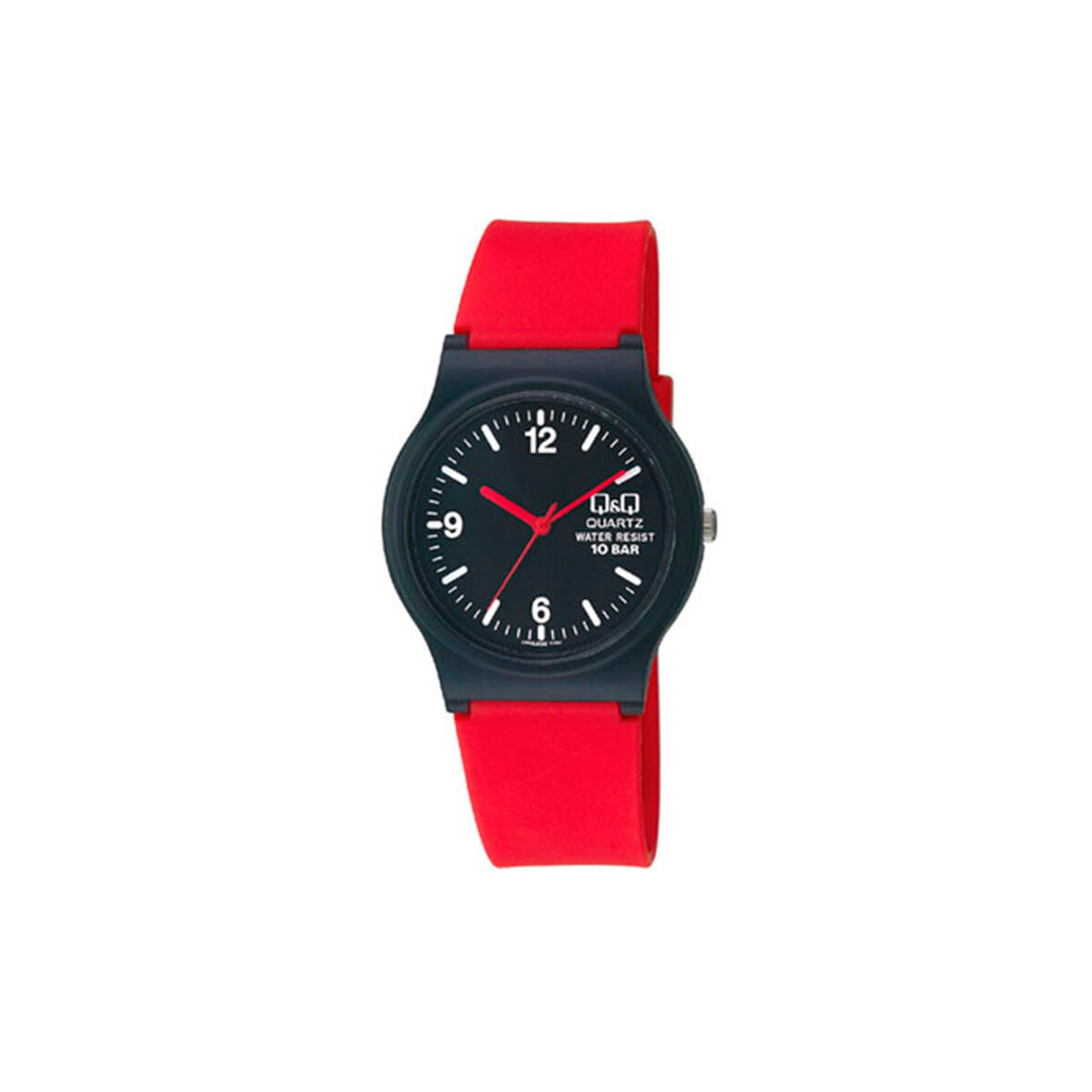 Reloj Q&Q Malla de Silicona - Negro/Rojo 