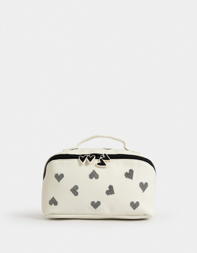 Porta Cosméticos Portacométicos Valija Crudo - Blanco Crudo