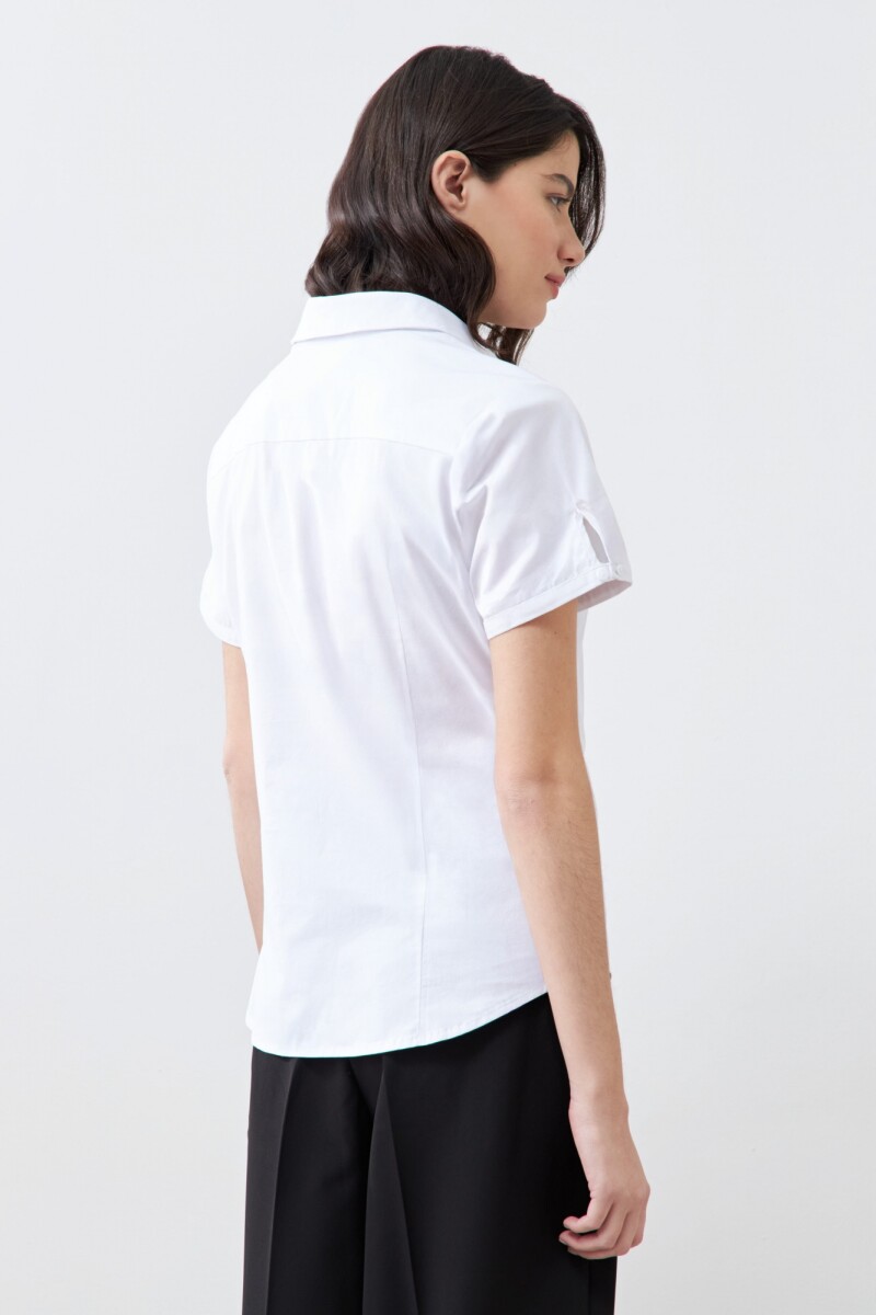 Camisa clásica manga corta blanco
