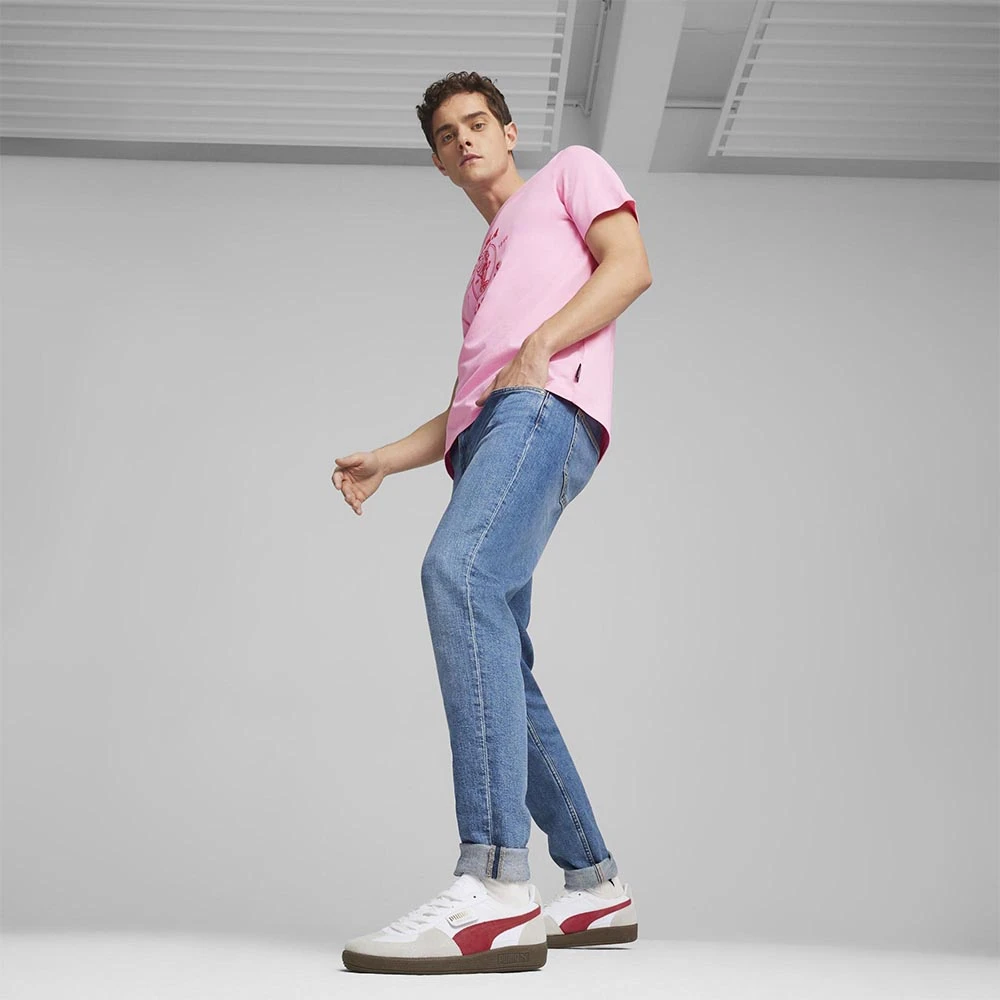 Palermo Lth - Hombre White Vapor-Gray Club Red