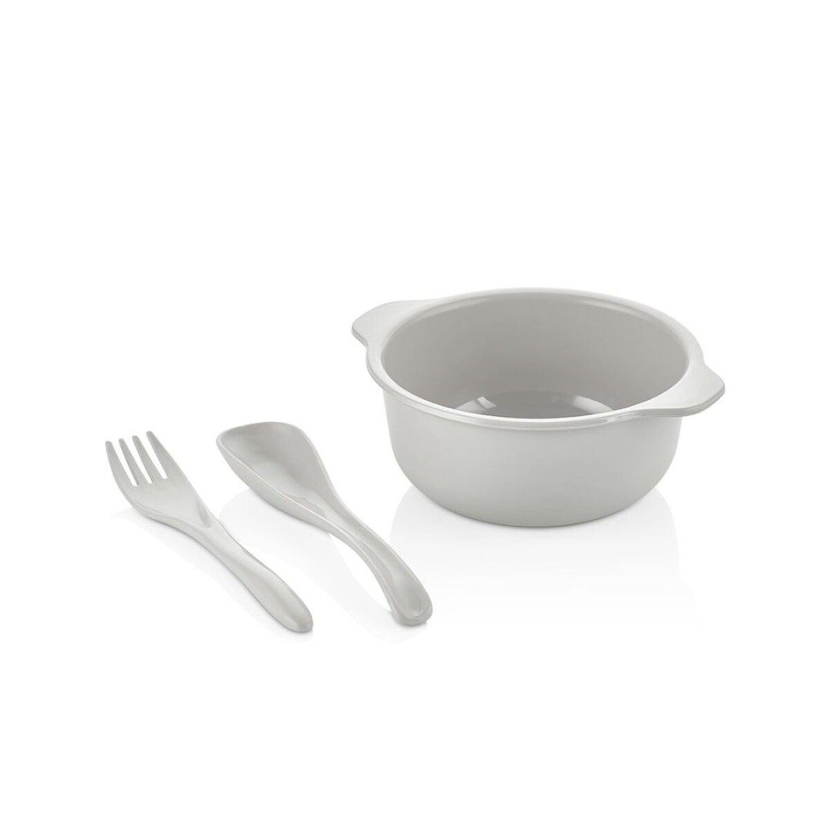 Set infantil cubiertos y bowl 400 ml 3 colores QLU 