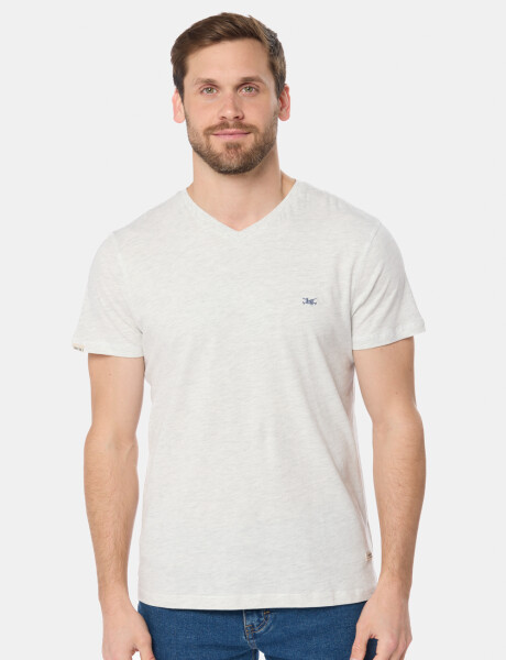 REMERA LISA ESCOTE V Gris