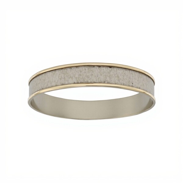 Esclava rayada con borde-Plata y Oro-Sin piedra-ES5005 sinpiedra