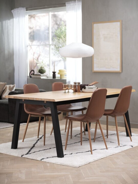 Mesa de comedor SKOLVUNDE 90x200 color roble nat Mesa de comedor SKOLVUNDE 90x200 color roble nat