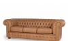 Sillón 100% Cuero - 3 Cuerpos - Chesterfield Camel