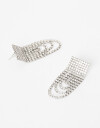 Aros Colgantes Cortos Strass Aro Colgante Con Strass - Cristal