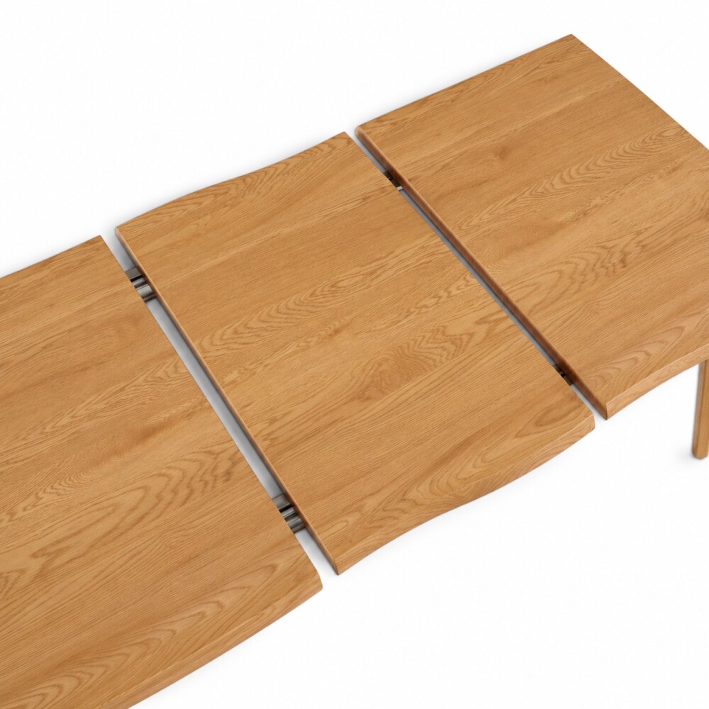 JUEGO DE COMEDOR MESA RECTANGULAR EXTENSIBLE MADERA + 4 SILLAS TAPIZADAS BEIGE