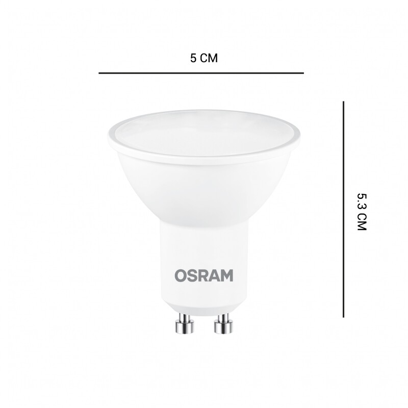 DICROICA LED OSRAM GU10 7W Dicroica LED GU10 PAR16 7W 110º Luz Fria OSRAM
