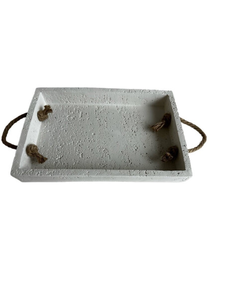 BANDEJA C/ASAS ROPE RECTANGULAR STONE 29x19CM BANDEJA C/ASAS ROPE RECTANGULAR STONE 29x19CM