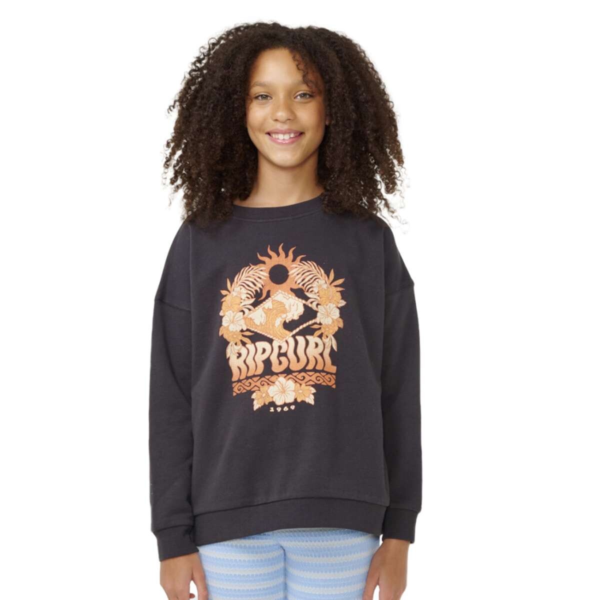 Buzo Rip Curl Sun Sol Art Crew Girl - Negro 