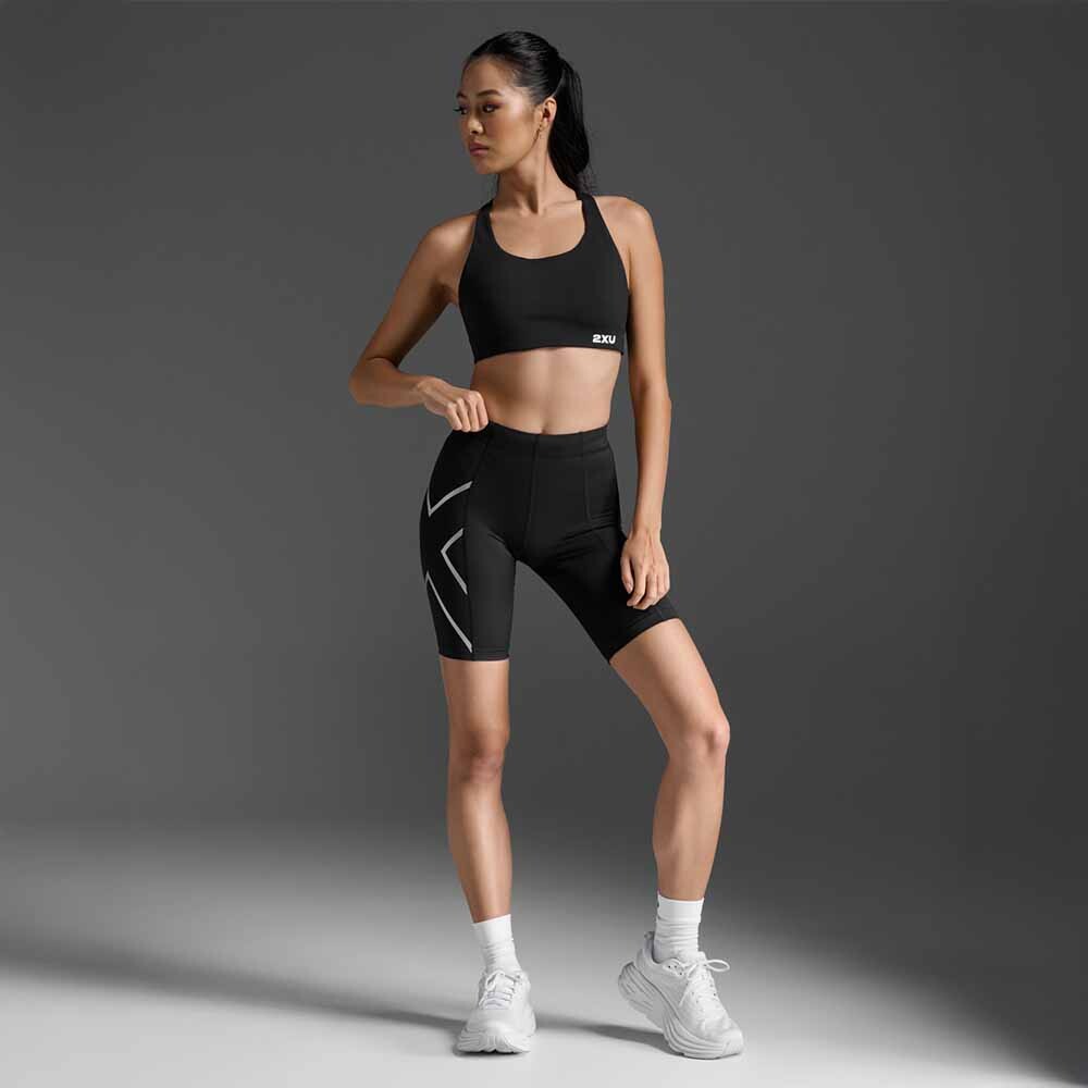 Short Training Core Compression Mujer Black/silver