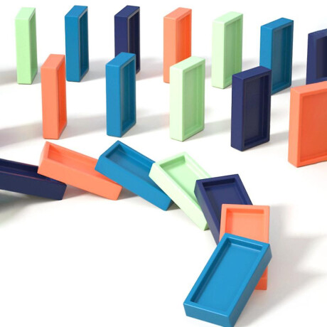 Tren Dominó Juego de Bloques Fichas 120 Pzas c/Sonidos y Luz Rosa