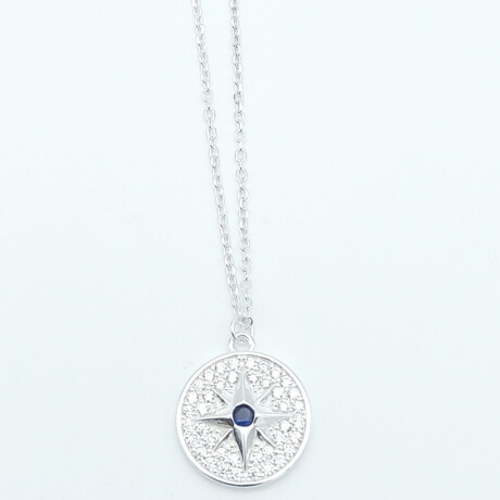 Colgante de Plata 925 con Circonias Diámetro de 15 cm