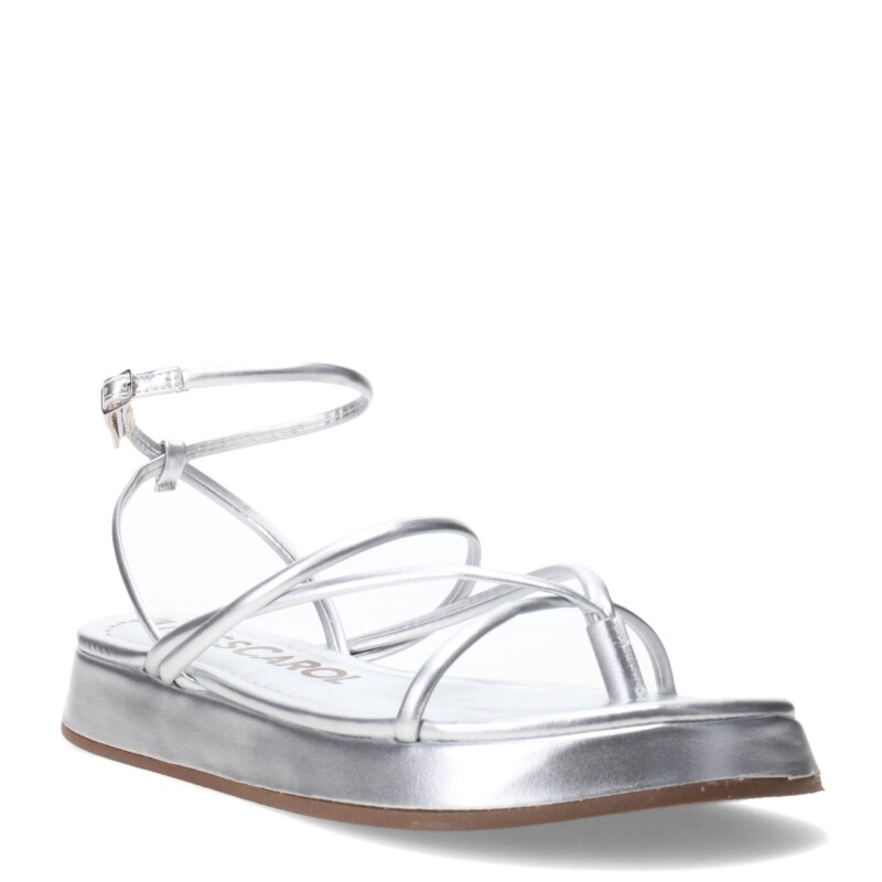 Sandalias de Mujer Miss Carol DAVV con tiras finas Plateado